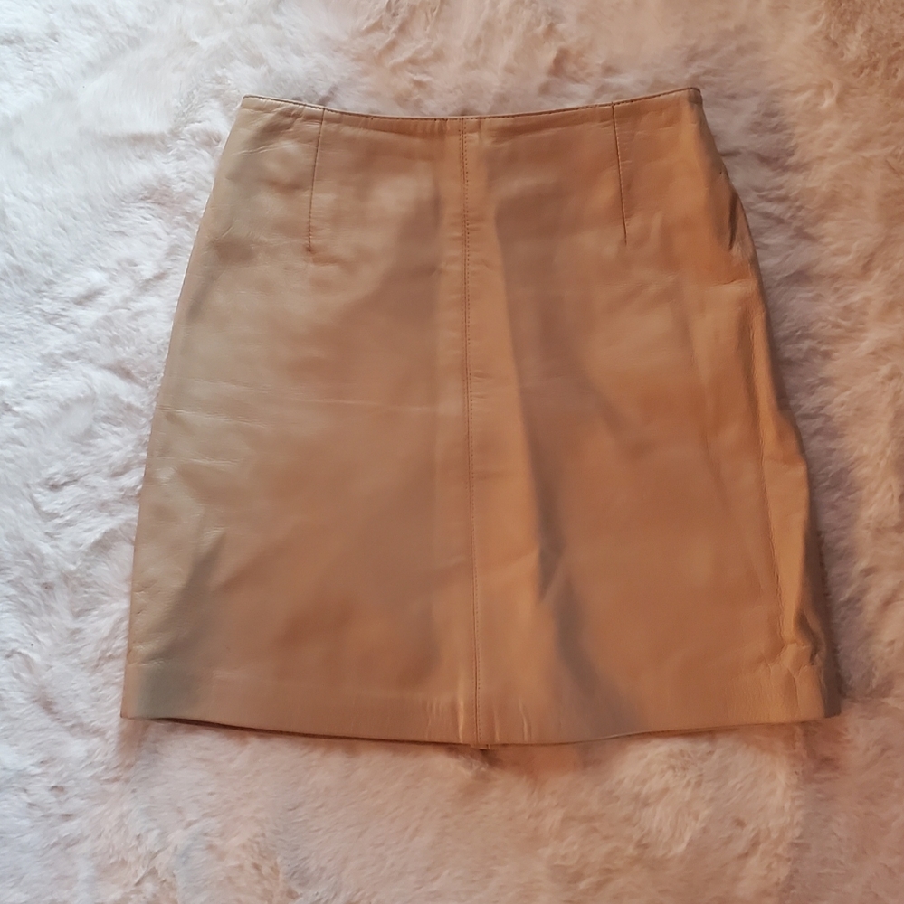Vintage Hugo Buscati leather skirt